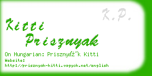 kitti prisznyak business card